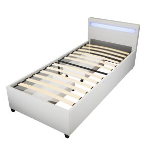 Home Deluxe LED bed NUBE wit 90 x 200 cm Home Deluxe LED bed NUBE wit 90 x 200 cm