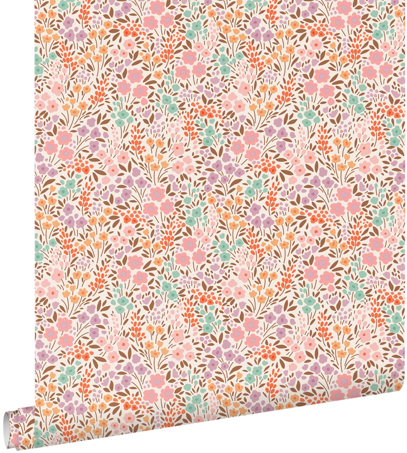 ESTAhome behang bloemetjes roze en blauw - 0.53 x 10.05 m - 131579