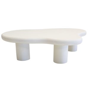 Giga Meubel Salontafel Sam Organisch – Beton Ciré – Beige – 120x88x30c