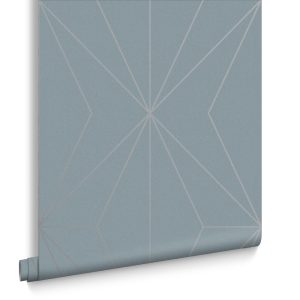 Graham & Brown Vliesbehang – Harmony Deep Sky Silver – 10mx53cm