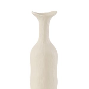 J-Line vaas Agra – aluminium – wit – small – 39 cm hoog