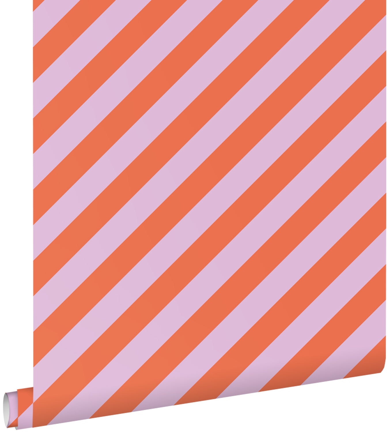 ESTAhome behang strepen lila paars en oranje - 53 cm x 10.05 m - 13995
