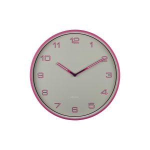 Karlsson wandklok Lined Numbers – roze – Ø40cm Karlsson wandklok Lined Numbers – roze – Ø40cm