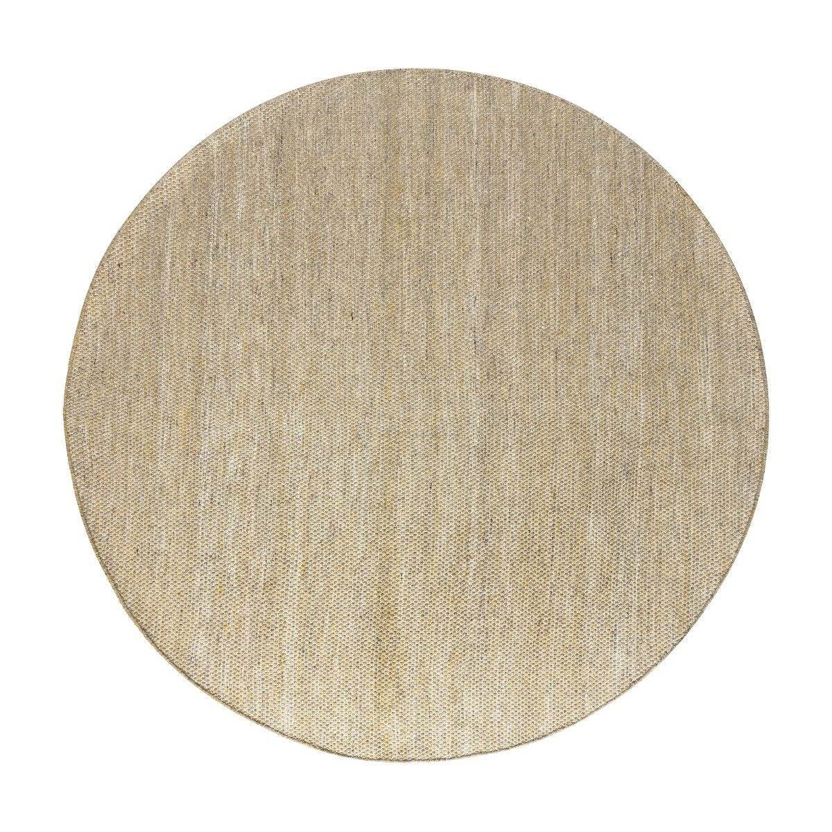 Interieur05 Vloerkleed Gerecycled Materiaal Rond Ciro Geel/Naturel op=