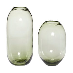 Hübsch vazen Moss – glas – ø19xh29, ø18xh38cm