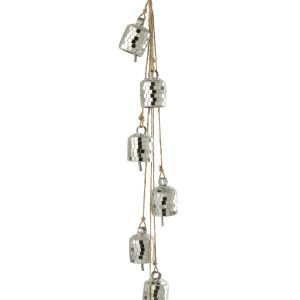 J-Line hanger 7 Bellen Spiegels – ijzer – zilver J-Line hanger 7 Bellen Spiegels – ijzer – zilver