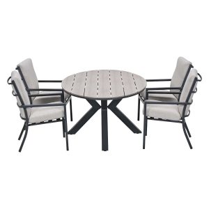Garden Impressions Tuinset Senja 5-delig sandstone – Tulli tuintafel 1