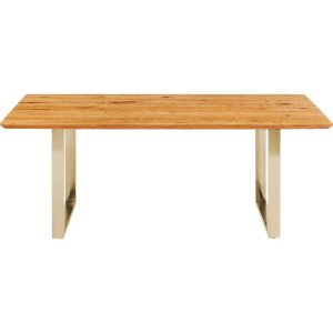 Kare Design Eettafel Symphony 180x90cm eik messing