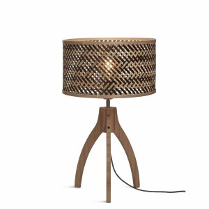 GOOD&MOJO tafellamp Java – bruin – Ø18cm