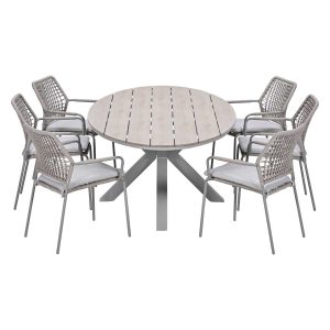 Garden Impressions Tuinset Natas 7-delig taupe – Tulli tuintafel 220×1 Garden Impressions Tuinset Natas 7-delig taupe – Tulli tuintafel 220×1