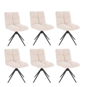 Home Deluxe Eetkamerstoel NODA Snoer Crème Aantal: 6