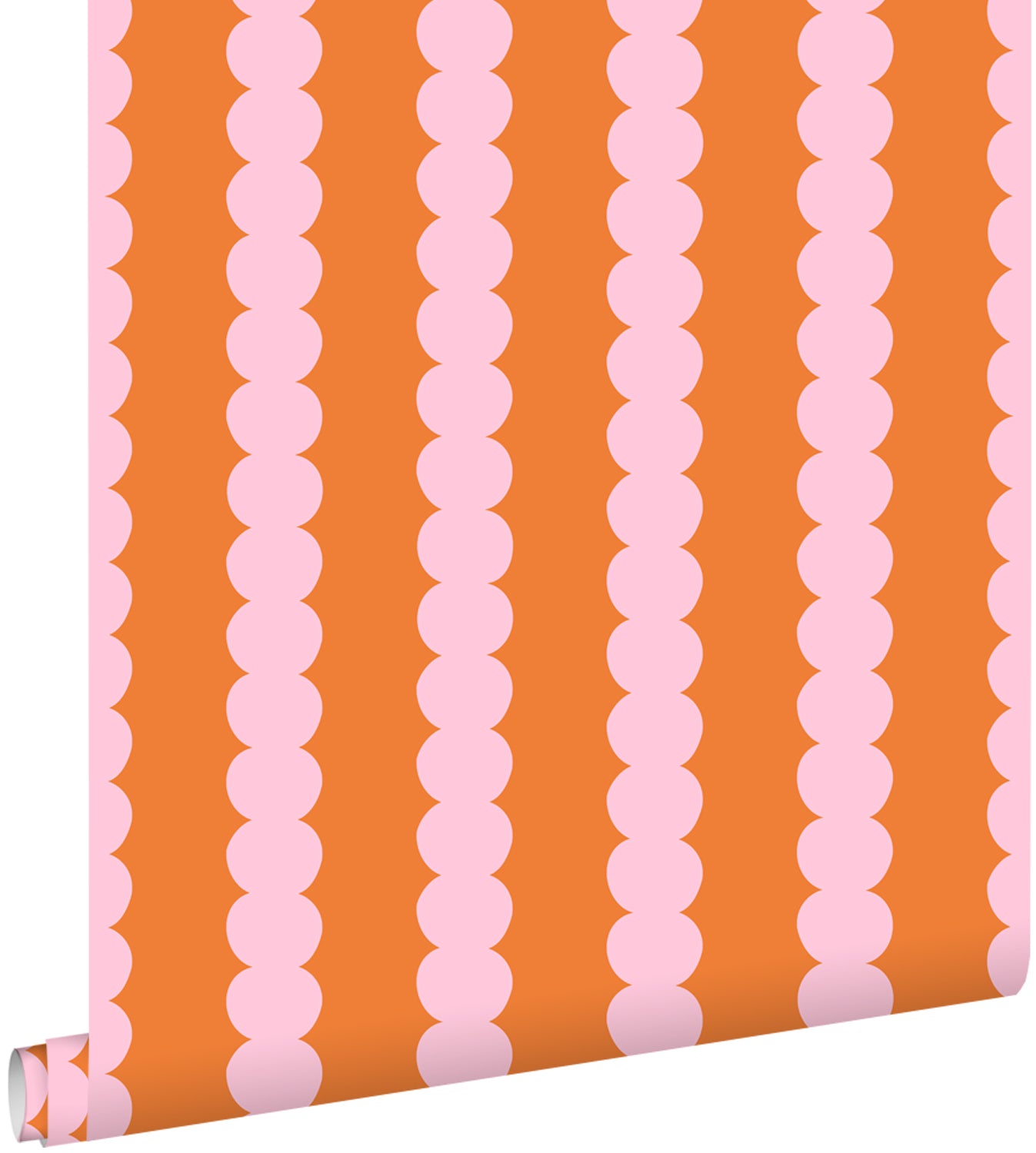 ESTAhome behang grafische print roze en oranje - 0.53 x 10.05 m - 1317