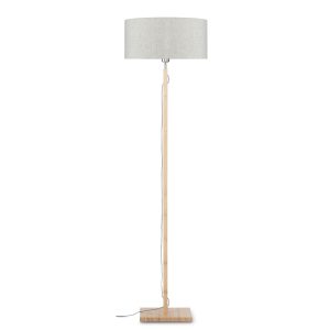 GOOD&MOJO vloerlamp Fuji – bruin – Ø47cm