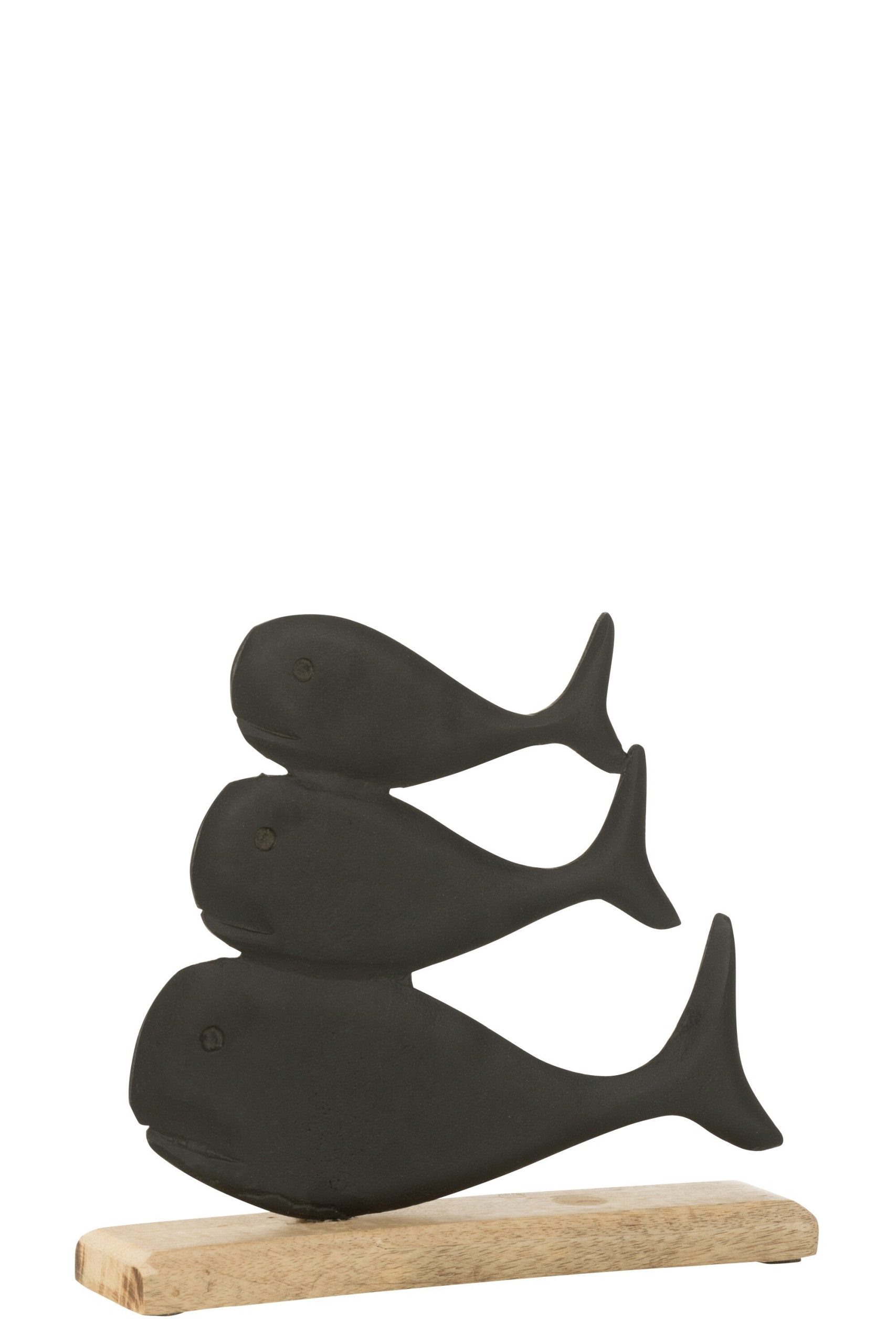 J-Line decoratie Walvis Op Voet - aluminium - zwart - large