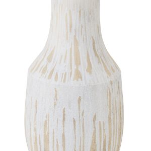 J-Line vaas – keramiek – lichtbeige/wit – large