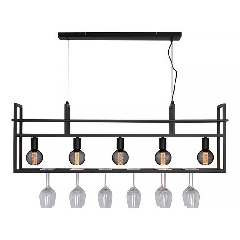 Freelight hanglamp Barista - 5 lichts - 120 x 160 cm - zwart