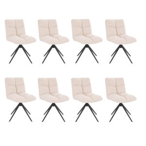 Home Deluxe Eetkamerstoel NODA Snoer Crème Aantal: 8