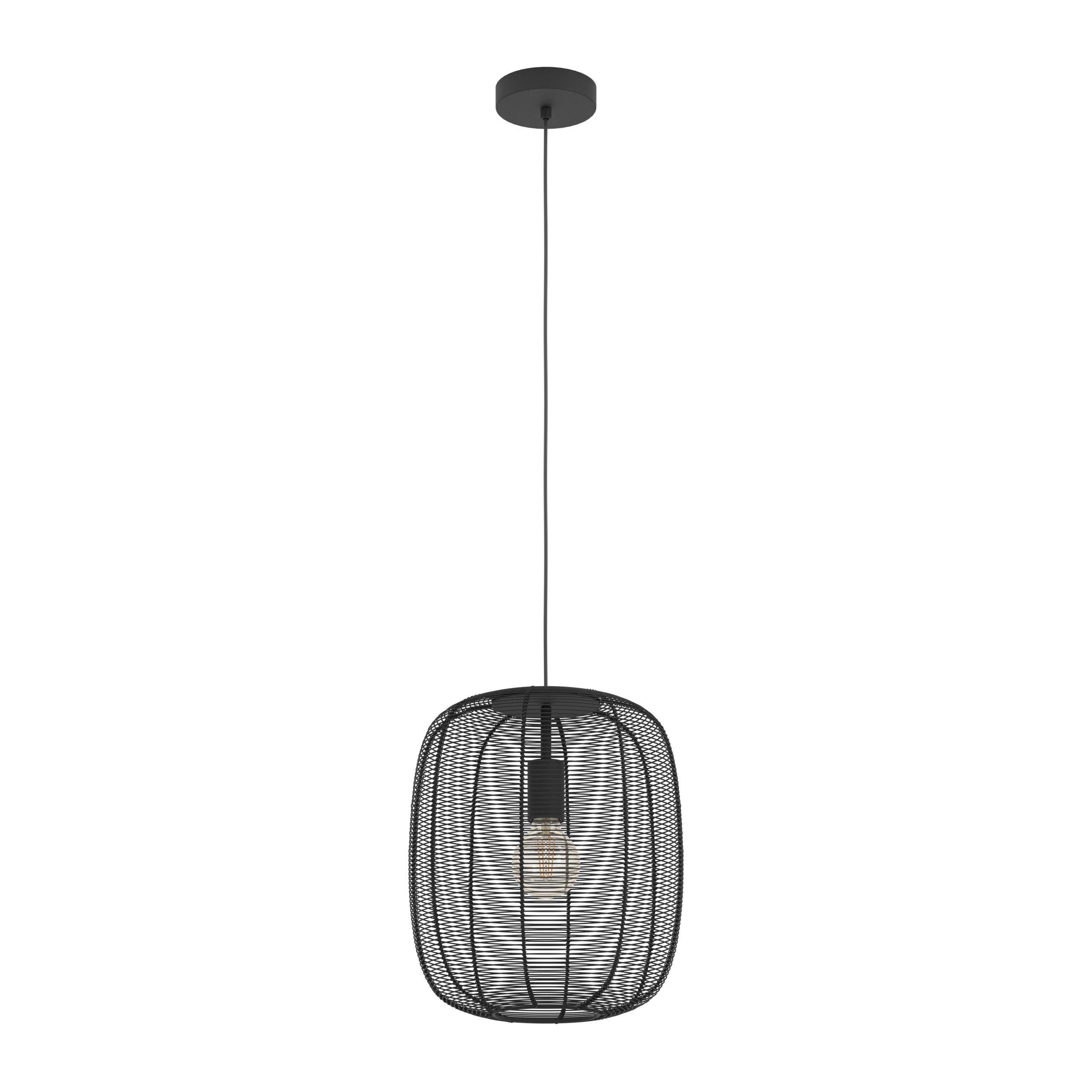 EGLO hanglamp Rinroe - e27 - ø 32,5 cm - zwart - staal
