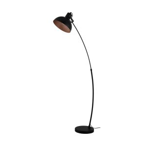 EGLO vloerlamp Jaafra – e27 – 158 cm – zwart/koper