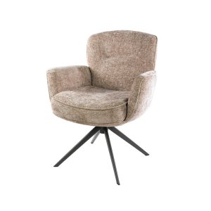 Giga Living Eetkamerstoel Forza – Zand – Draaibaar – Set van 2 Giga Living Eetkamerstoel Forza – Zand – Draaibaar – Set van 2