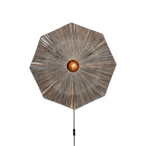 GOOD&MOJO wandlamp Panama – grijs – Ø65cm GOOD&MOJO wandlamp Panama – grijs – Ø65cm