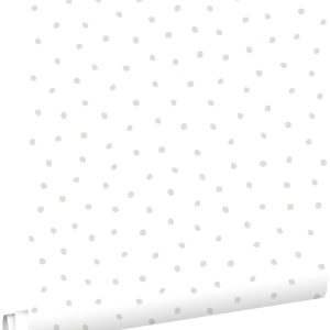 ESTAhome behang stippen grijs en wit – 53 cm x 10.05 m – 138935 ESTAhome behang stippen grijs en wit – 53 cm x 10.05 m – 138935