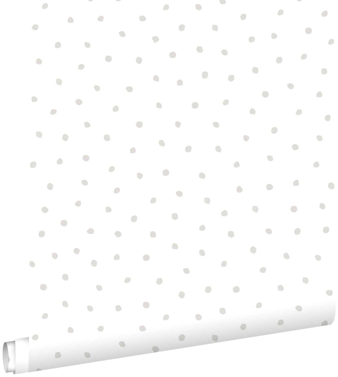 ESTAhome behang stippen grijs en wit - 53 cm x 10.05 m - 138935