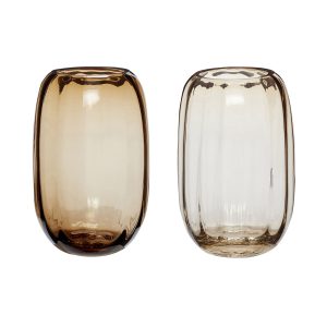 Hübsch vazen Ripple – glas – ø10xh17, ø10xh17cm
