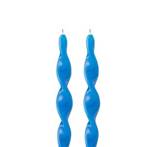 J-Line kaars Gedraaid – blauw – small – 35U – doos van 2 J-Line kaars Gedraaid – blauw – small – 35U – doos van 2