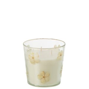 J-Line geurkaars Bloemen – glas – transparant – small – 45U J-Line geurkaars Bloemen – glas – transparant – small – 45U
