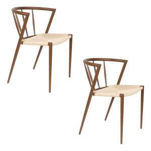 Housecraft Living Che Eetkamerstoelen Bruin – Set van 2 Housecraft Living Che Eetkamerstoelen Bruin – Set van 2