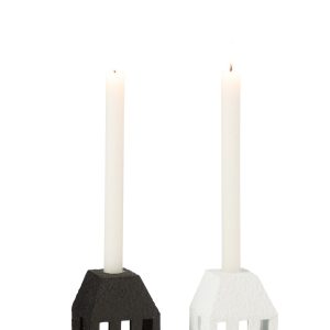 J-Line kandelaar Huis – cement – zwart/wit – 2 stuks J-Line kandelaar Huis – cement – zwart/wit – 2 stuks