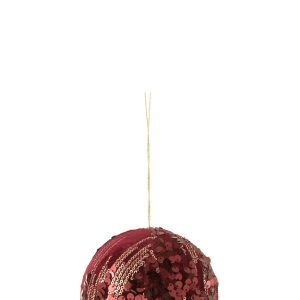 J-Line hanger Bal Pailletten – textiel – burgundy – large – 2 stuks J-Line hanger Bal Pailletten – textiel – burgundy – large – 2 stuks