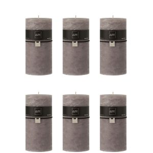 J-Line cilinderkaars – donkergrijs – 140U – XXL – 6 stuks