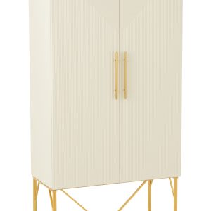 J-Line ladekast – metaal – wit/goud J-Line ladekast – metaal – wit/goud