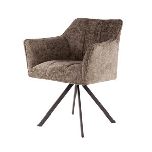 Giga Meubel Eetkamerstoel Raster – Taupe – Draaibaar – Set van 2 – Set Giga Meubel Eetkamerstoel Raster – Taupe – Draaibaar – Set van 2 – Set