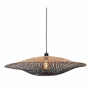 GOOD&MOJO hanglamp Kalimantan – zwart – Ø44cm GOOD&MOJO hanglamp Kalimantan – zwart – Ø44cm