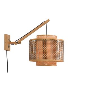 GOOD&MOJO wandlamp Andes – bruin – Ø40cm
