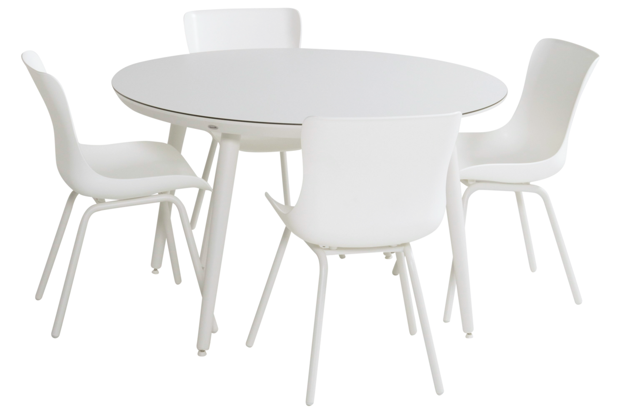Hartman Tuintafel Sophie Studio - Wit Aluminium - Ø128x75cm