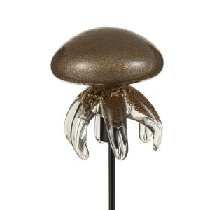 J-Line decoratie Kwal Op Voet – glas – bruin – small