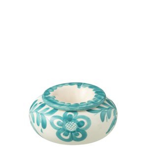 J-Line asbak Granada – keramiek – wit/aqua – large J-Line asbak Granada – keramiek – wit/aqua – large