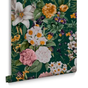 Graham & Brown Vliesbehang – Glasshouse Flora Emerald – 10mx52cm Graham & Brown Vliesbehang – Glasshouse Flora Emerald – 10mx52cm