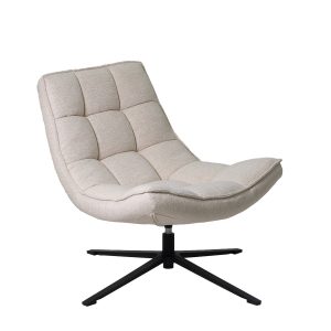 Giga Meubel Fauteuil Mattis – Stof/Metaal – Beige Giga Meubel Fauteuil Mattis – Stof/Metaal – Beige
