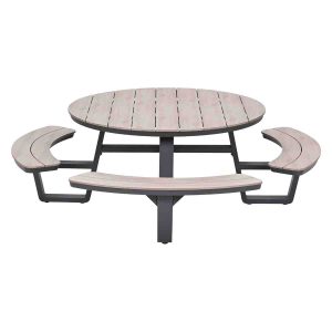 Garden Impressions picknicktafels Sarria donker grijs – vironwood – Ø1 Garden Impressions picknicktafels Sarria donker grijs – vironwood – Ø1