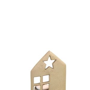 J-Line theelichthouder – aluminium – goud