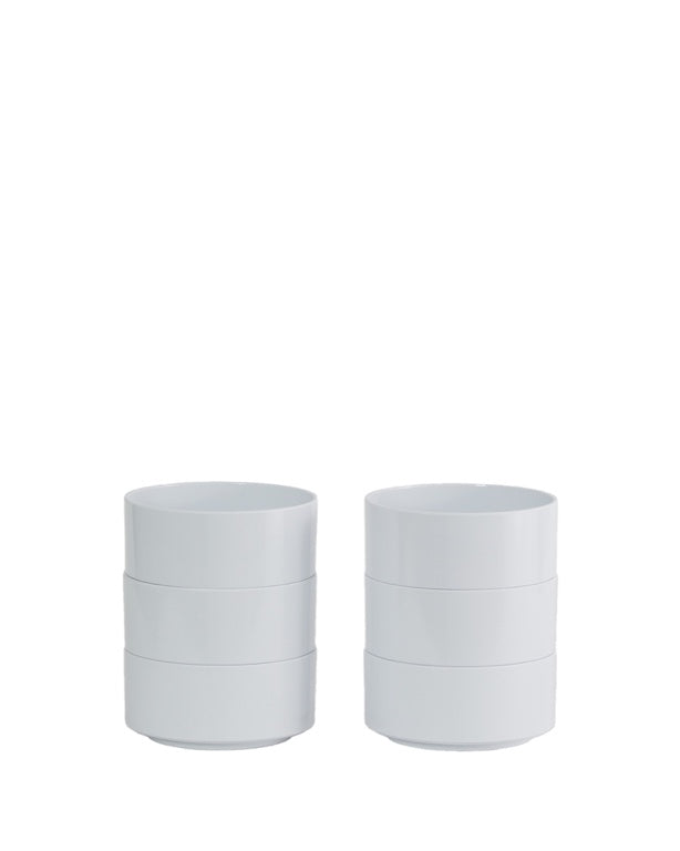 Heller Max Schalen set 6-delig - Ø127mm - H 57mm - Wit
