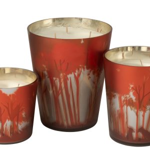 J-Line geurkaars Noa Bos – Grape Wood – glas – rood/goud – large – 95U J-Line geurkaars Noa Bos – Grape Wood – glas – rood/goud – large – 95U