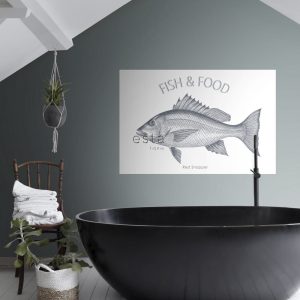 ESTAhome muursticker vis blauw – 145 x 97 cm – 159044 ESTAhome muursticker vis blauw – 145 x 97 cm – 159044