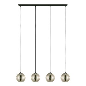 Stars of Light hanglamp Lemorieta – e27 – 111 cm – zwart/goud