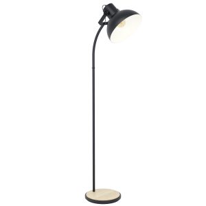 EGLO vloerlamp Lubenham – e27 – 160 cm – zwart, bruin